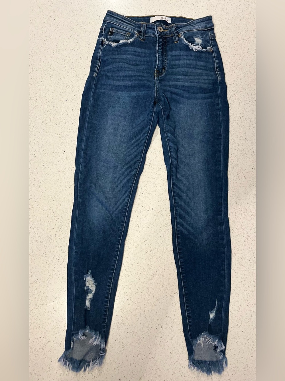 KanCan Dark Blue Distressed Skinny Jeans